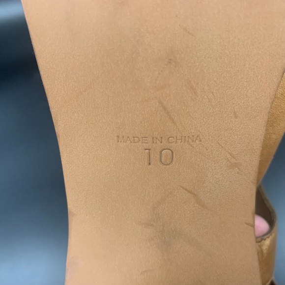 Madewell Sylvain Leather Peep Toe Heeled Mules Brown with Buckle Slingback Sz 10 - Picture 8 of 8